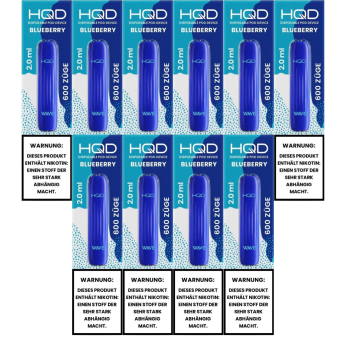 HQD Wave/Surv 600 Blueberry 10er Bundle 