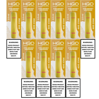 HQD Wave/Surv 600 Strawberry Lemonade 10er Bundle 