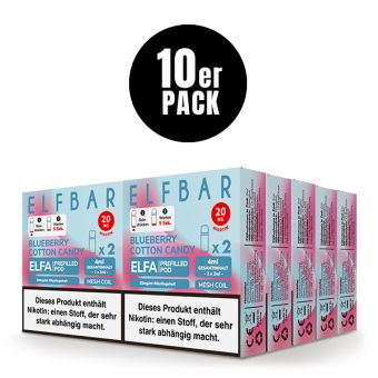 ELFBAR ELFA Pod Blueberry Cotton Candy 10er Bundle 