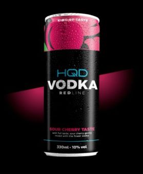 HQD Vodka 330ml 10% Red Line - Sour Cherry Taste 