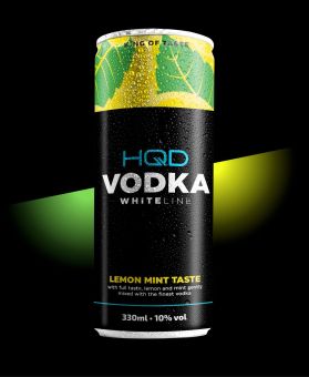 HQD Vodka 330ml 10% White Line - Lemon Mint Taste 
